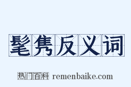 髦隽反义词是什么意思的图片